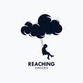 Reaching Dreams Logo Design Template Royalty Free Stock Photo
