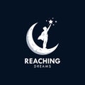 Reaching Dreams Logo Design Template Royalty Free Stock Photo