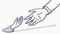 Reaching Hands Offering Support and Connection, vector design Generative AI Royalty Free Stock Photo