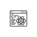 React Framework line icon Royalty Free Stock Photo
