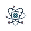 Color illustration icon for React, chemistry and fusion