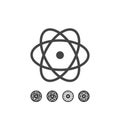 React Native large lines icons set isolated on white background for your arts