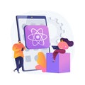 React native mobile app abstract concept vector illustration.