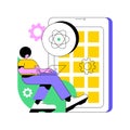 React native mobile app abstract concept vector illustration. Royalty Free Stock Photo