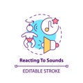 Reacting to sounds concept icon Royalty Free Stock Photo