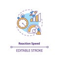 Reaction speed concept icon