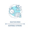 Reaction speed concept icon