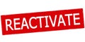 Stamp with word Reactivate Royalty Free Stock Photo