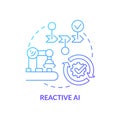 Reactive AI blue gradient concept icon