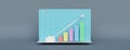 Reactive rapid growth of economic indicators. economic and financial growth. Rocket growth chart web banner. fast growth chart. Royalty Free Stock Photo