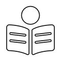 Read Book Icon in Line Style Royalty Free Stock Photo