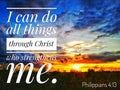 I can do all things through Christ who strengthens me. Royalty Free Stock Photo