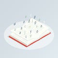 Read more book Changed My Life,isometric book reading vector