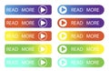 Read more button. Continue reading line. A set of lines. Rectangular banner for the site. Vector illustration Royalty Free Stock Photo