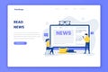Read news landing page template