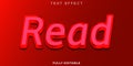 read text effect design template. it can can change easily. vector text effect fully editable. Royalty Free Stock Photo