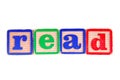 READ in Wooden Blocks Royalty Free Stock Photo