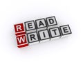 read write word block on white