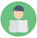 Reader Color Isolated Vector Icon That can be easily edit or modified.