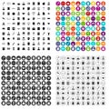 100 reader icons set vector variant