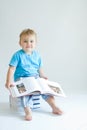 Reading baby Royalty Free Stock Photo