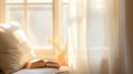 reading blurred interior window Royalty Free Stock Photo
