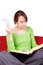 Reading a book Royalty Free Stock Photo