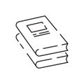 Reading book education line icon. Simple Info and Help Desk Related Contains Manual, Guide Reading, Info center. Editable Stroke