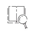 Reading book education line icon. Simple Info and Help Desk Related Vector Contains Manual, Guide Reading, Info center. Editable