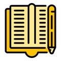 Reading book icon vector flat