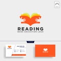reading book magazine education simple logo template vector illustration icon element Royalty Free Stock Photo