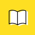Reading, book simple vector icon illustration