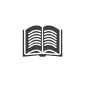 Reading book vector icon