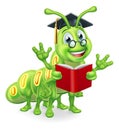 Reading Book Worm Caterpillar Royalty Free Stock Photo