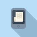 Reading on ebook media icon flat vector. Read distance Royalty Free Stock Photo
