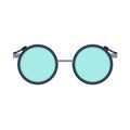 Reading glass vector icon eye lens vision isolated. Fashion spectacle frame optical view. Accessory flat geek round symbol Royalty Free Stock Photo