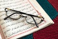 Reading the holy book of Islam, reading the Quran