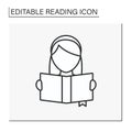 Reading line icon