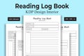 Reading Log Book KDP Interior Royalty Free Stock Photo