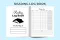 Reading log book KDP interior. Book reading notebook and reader expression tracker template. Reading review journal interior. KDP Royalty Free Stock Photo