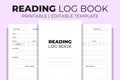 Reading Log Book KDP Interior Royalty Free Stock Photo