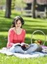 Reading in nature is my hobby Royalty Free Stock Photo