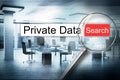 Reading private data browser search alert 3D Illustration Royalty Free Stock Photo