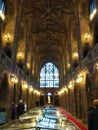 Reading room of John Rylands Library part of the University of Manchester Library in Manchester, England UK