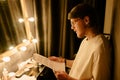 Reading Script Backstage Before Performance