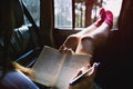 Reading Study Camping Car Hobby Concept Royalty Free Stock Photo