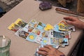 Reading tarots cards Royalty Free Stock Photo