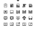 12 Reading v3 UI Pixel Perfect Well-crafted Vector Solid Icons Royalty Free Stock Photo