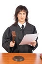 Reading the verdict Royalty Free Stock Photo