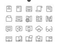 Reading View Outlined Pixel Perfect Well-crafted Vector Thin Line Icons 48x48 Ready for 24x24 Grid for Web Graphics and